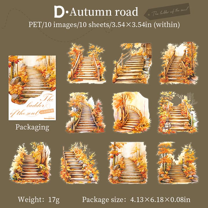 Autocollant PET à thème échelle de pierre aquarelle pour scrapbooking