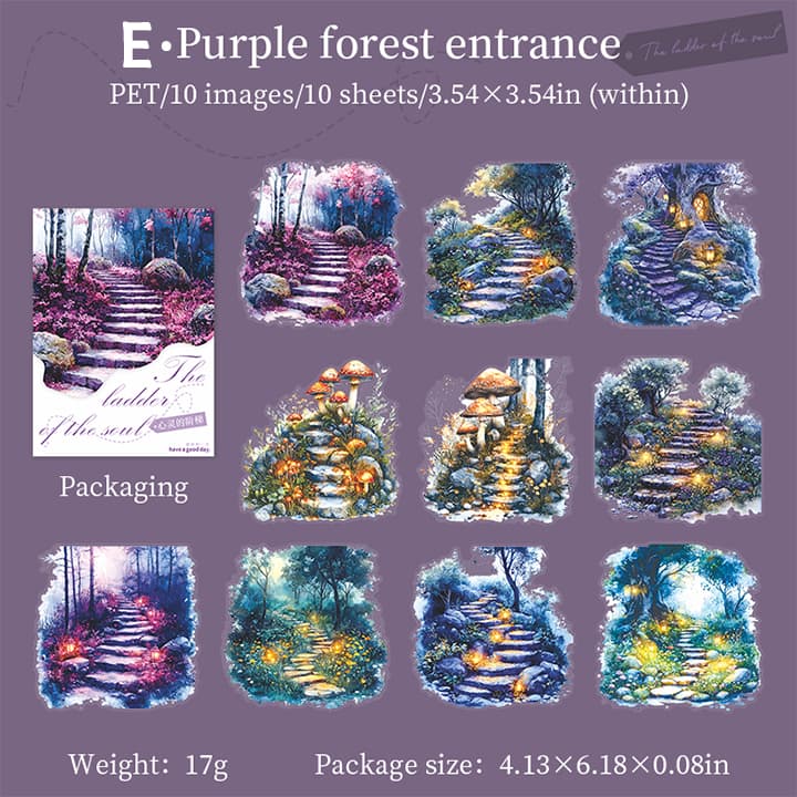 スクラップブッキング水彩石梯子テーマPETステッカー