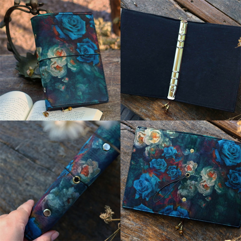 Carnet Silk Rose – Carnet rechargeable et couverture Hobonichi