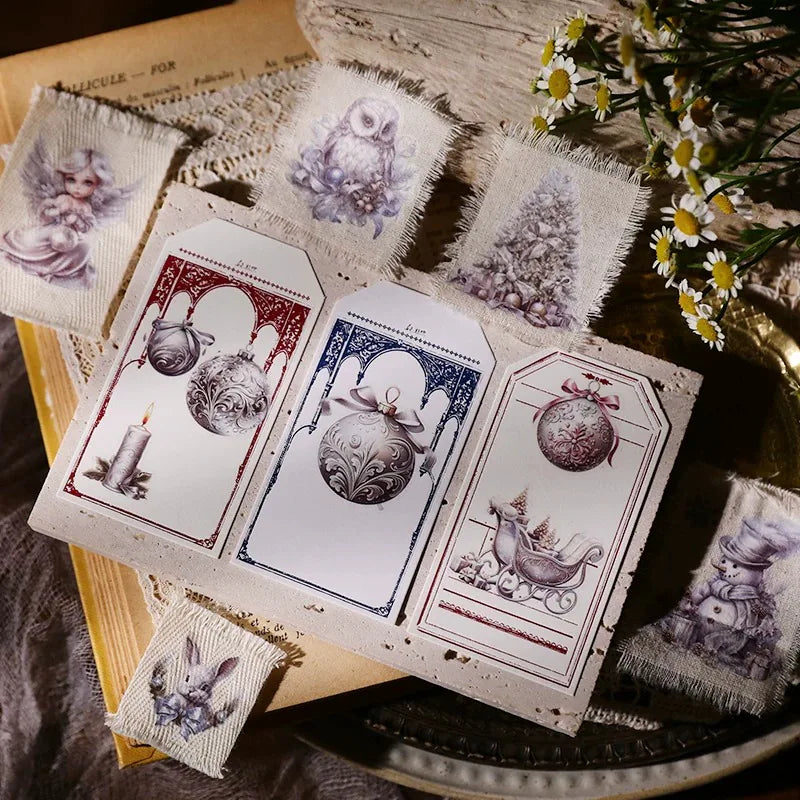 Silver Christmas Rub-On Transfer Stickers