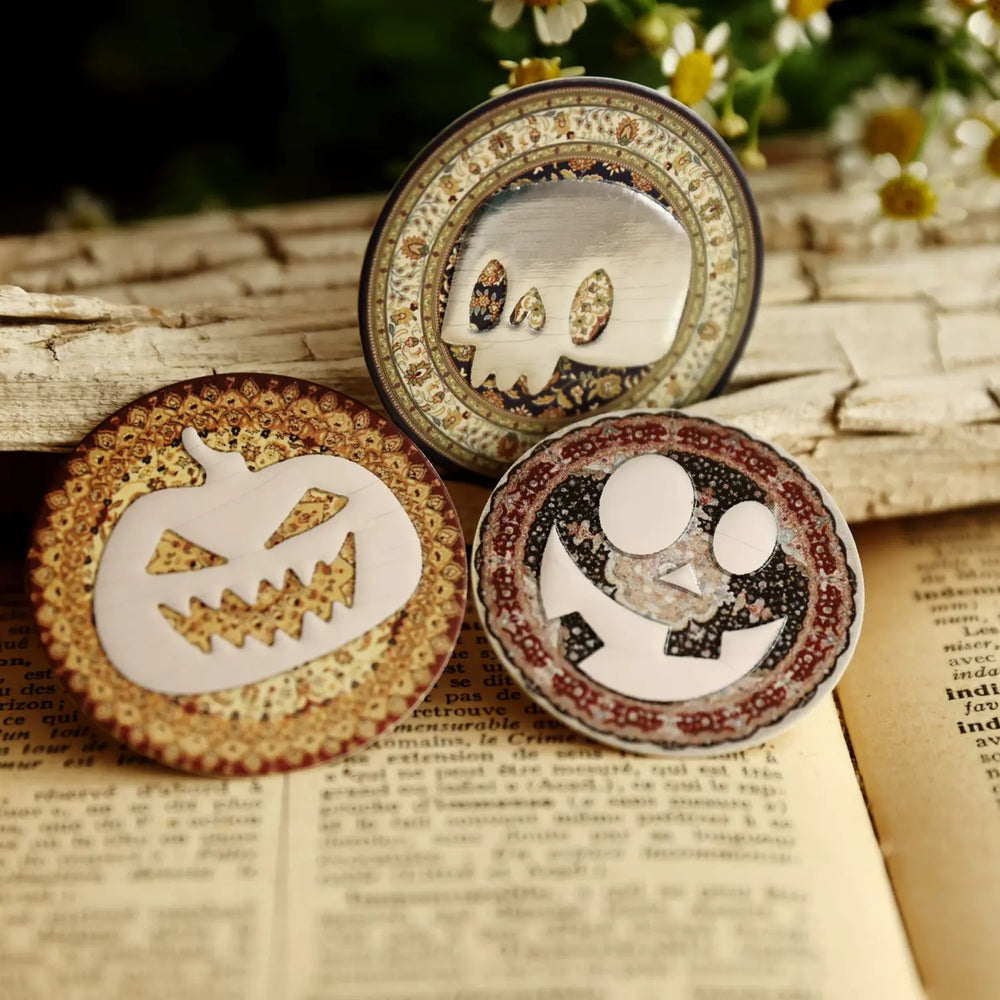 Silver Foil Halloween Transfer Stickers