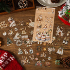 Schneenacht Weihnachtsaufkleber