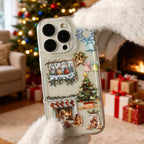 Schneenacht Weihnachtsaufkleber