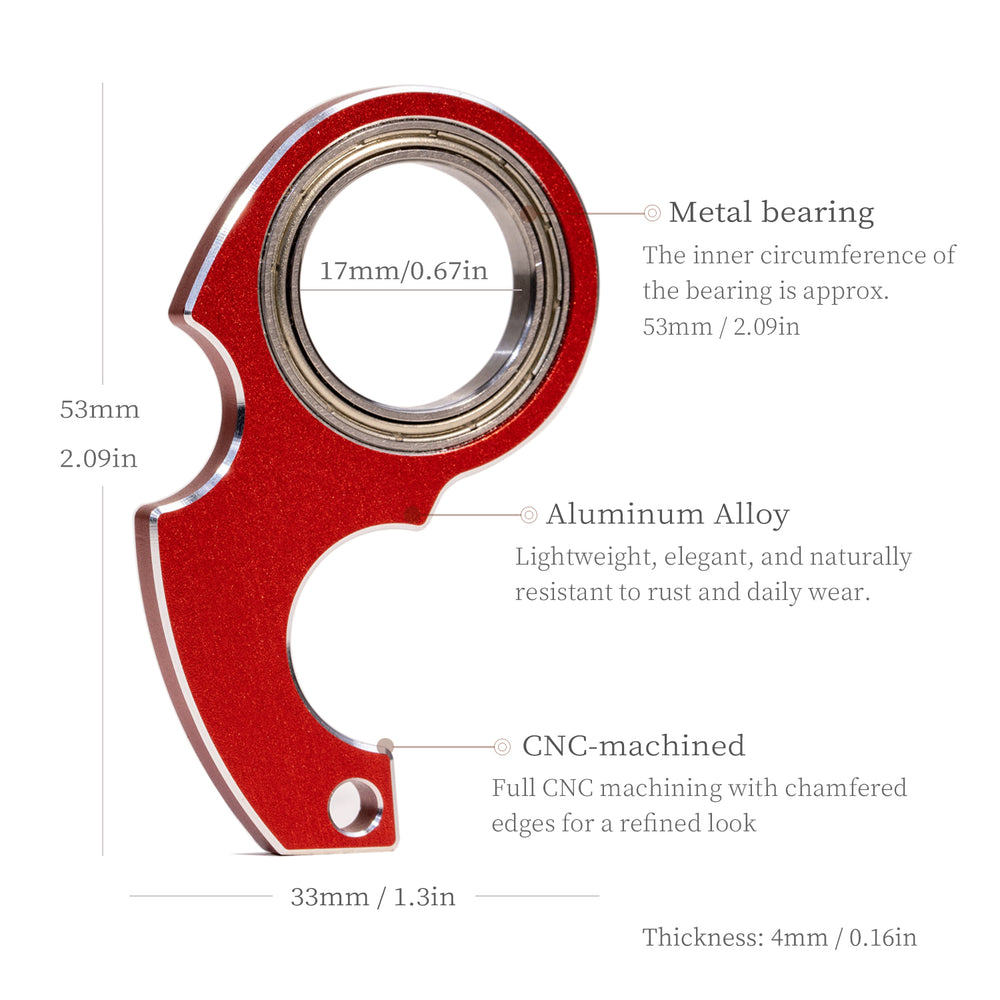 メタルスピナーキーチェーン – ストレス解消＆毎日の持ち歩きに最適なスピニングキーチェーンフィジェット | 滑らかな回転デザイン