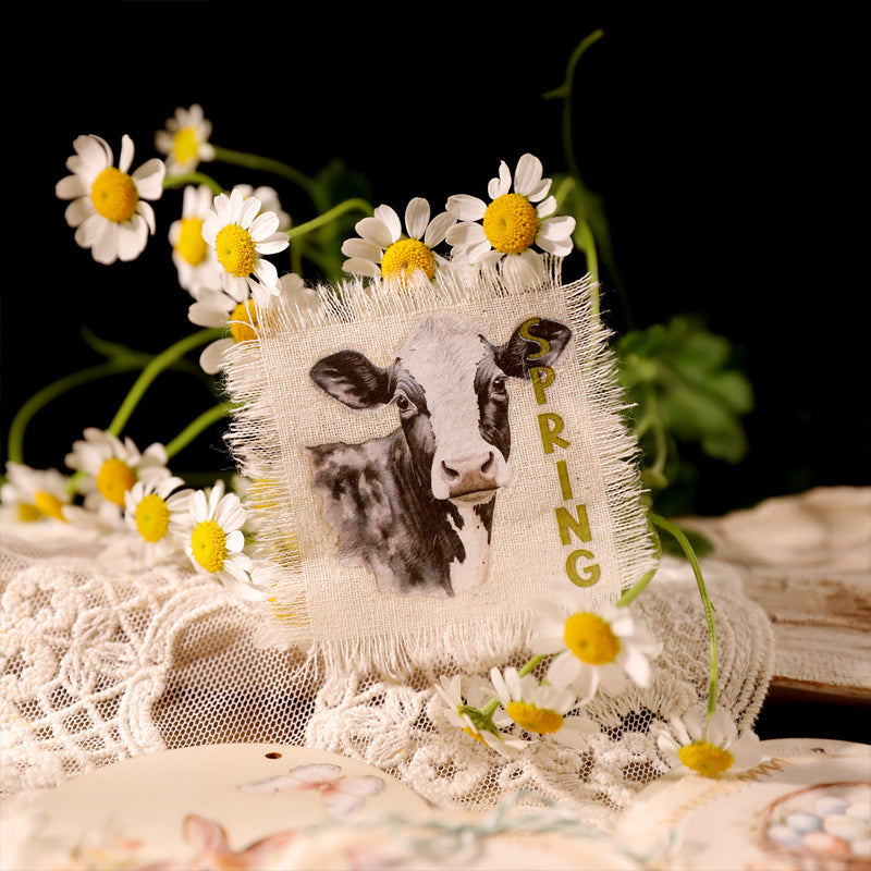 Spring Easter Cute Farm Animals Rub-On Stickers