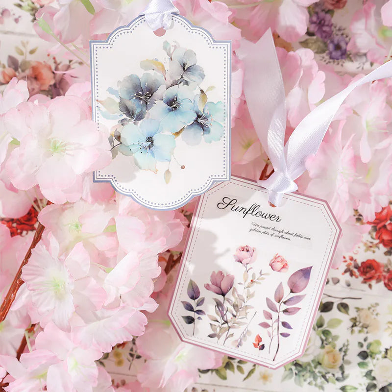 Ruban adhésif décoratif floral printanier à motifs botaniques | Roses