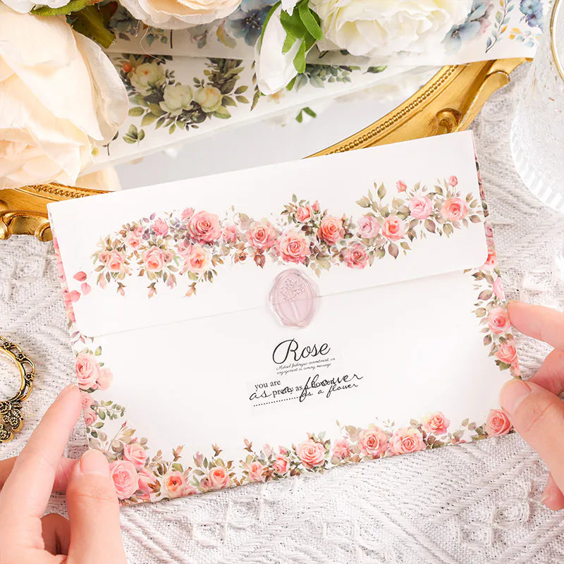 Spring Floral Botanical Washi Tape | Roses Decorative Tape