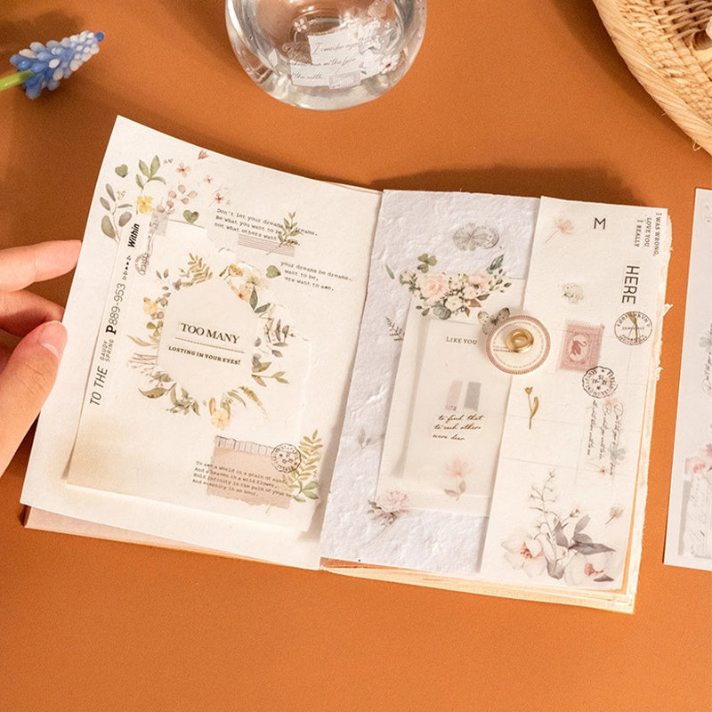 Spring Floral Rub-On Stickers for Journaling | Fresh Vintage PVC Transfers