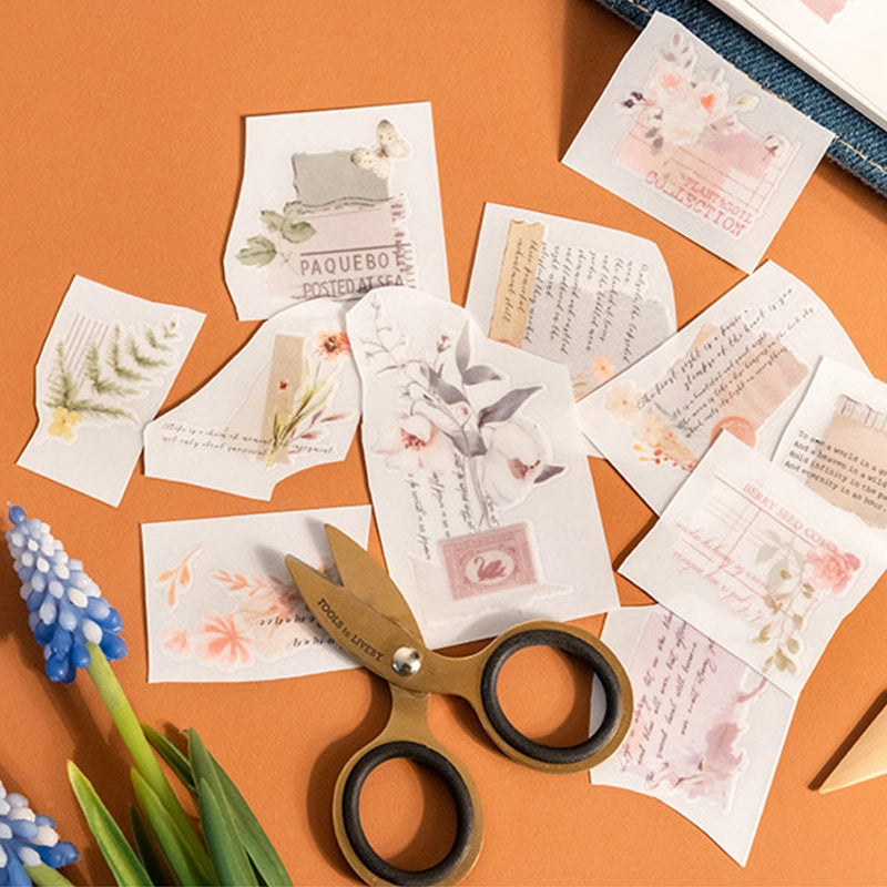 Spring Floral Rub-On Stickers for Journaling | Fresh Vintage PVC Transfers