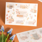 Spring Floral Rub-On Stickers for Journaling | Fresh Vintage PVC Transfers