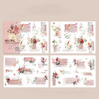 Spring Floral Rub-On Stickers for Journaling | Fresh Vintage PVC Transfers