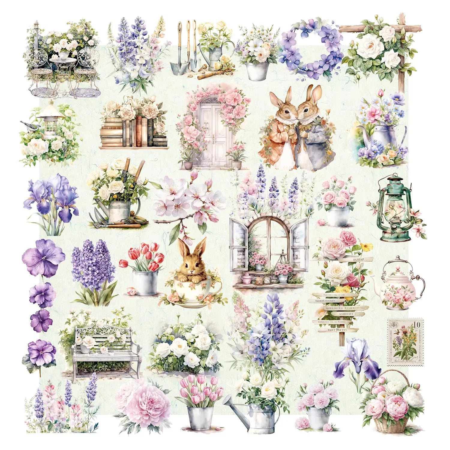Spring Floral Vellum Stickers | Botanical & Flower