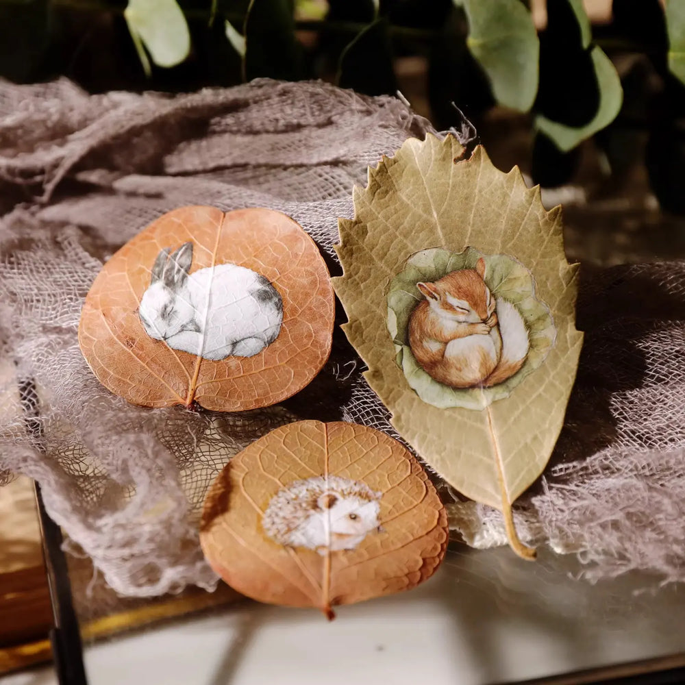 Spring Forest Animals Rub-On Stickers | Owl, Deer & Floral Transfers