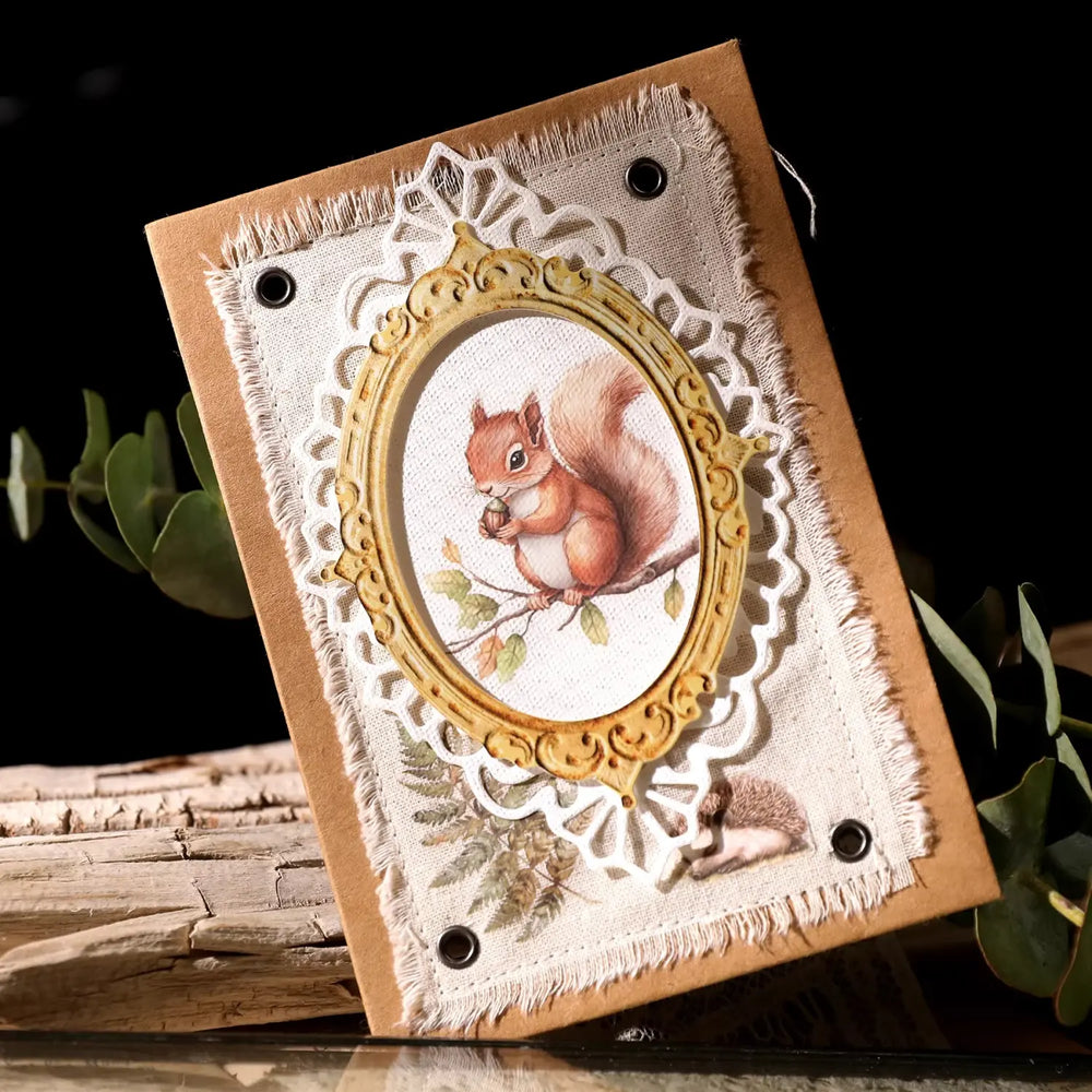 Spring Forest Animals Rub-On Stickers | Owl, Deer & Floral Transfers