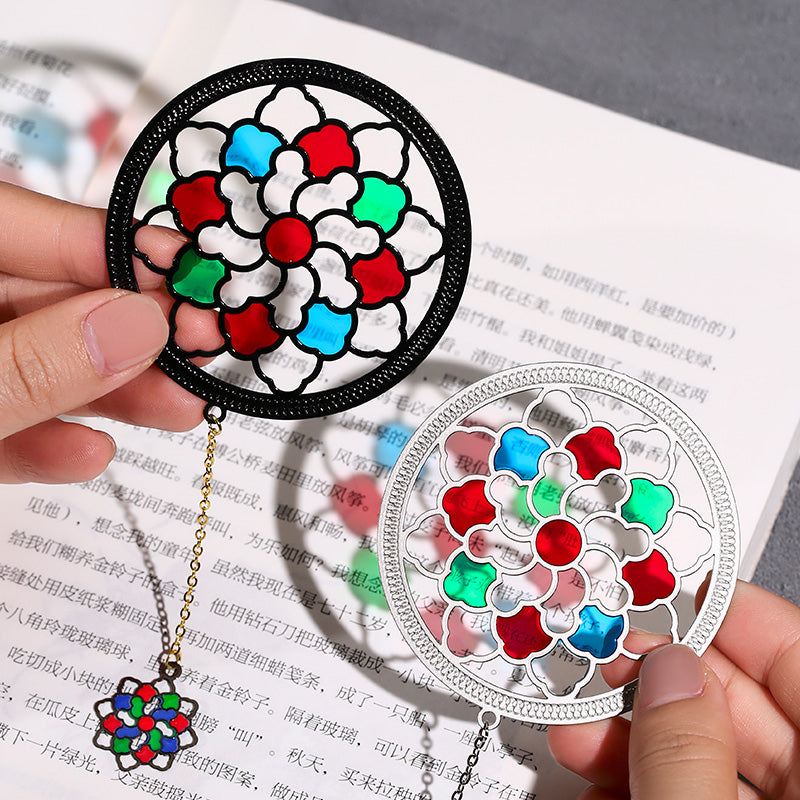 Clear Bookmark – Stylish Metal Art Bookmark Inspired by Stained Glass | Christmas Gift