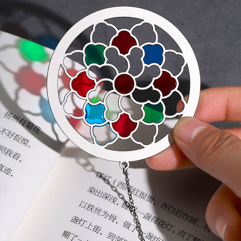 Clear Bookmark – Stylish Metal Art Bookmark Inspired by Stained Glass | Christmas Gift