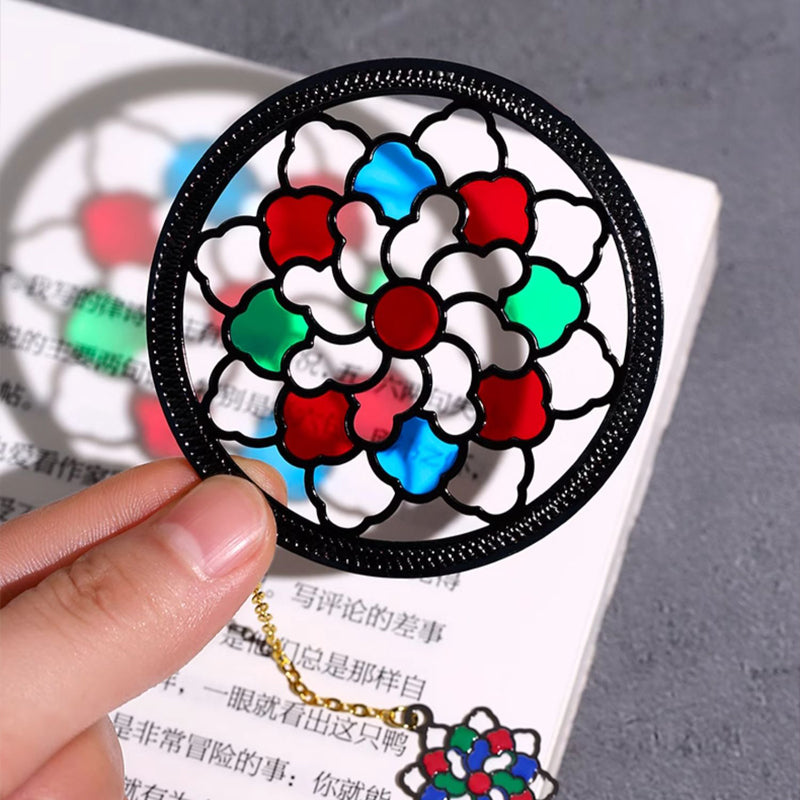 Clear Bookmark – Stylish Metal Art Bookmark Inspired by Stained Glass | Christmas Gift