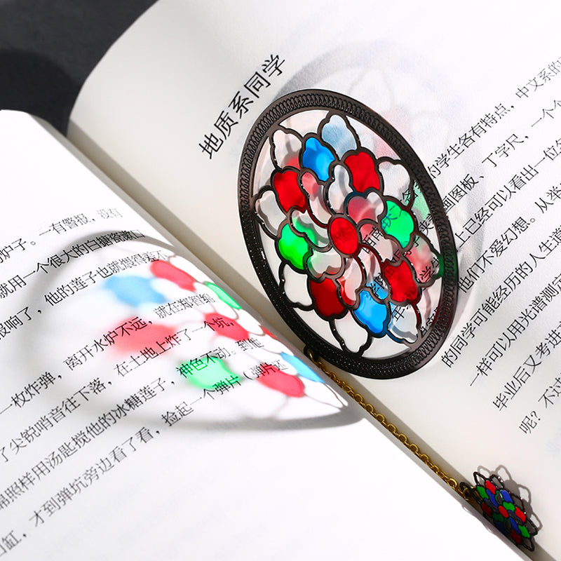 Clear Bookmark – Stylish Metal Art Bookmark Inspired by Stained Glass | Christmas Gift