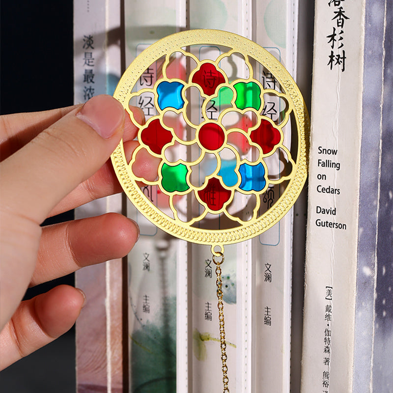 Clear Bookmark – Stylish Metal Art Bookmark Inspired by Stained Glass | Christmas Gift