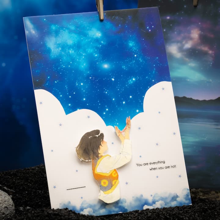 Starry Sky Background Scrapbooking Sticker