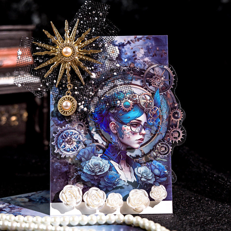 Ensemble d’autocollants PET Steampunk & Décor Victorien pour Journal