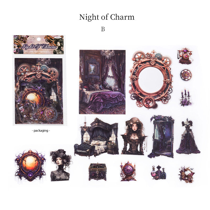 Ensemble d’autocollants PET Steampunk & Décor Victorien pour Journal