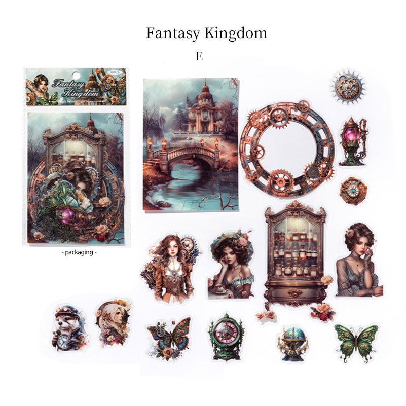 Ensemble d’autocollants PET Steampunk & Décor Victorien pour Journal