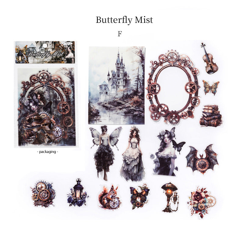 Ensemble d’autocollants PET Steampunk & Décor Victorien pour Journal