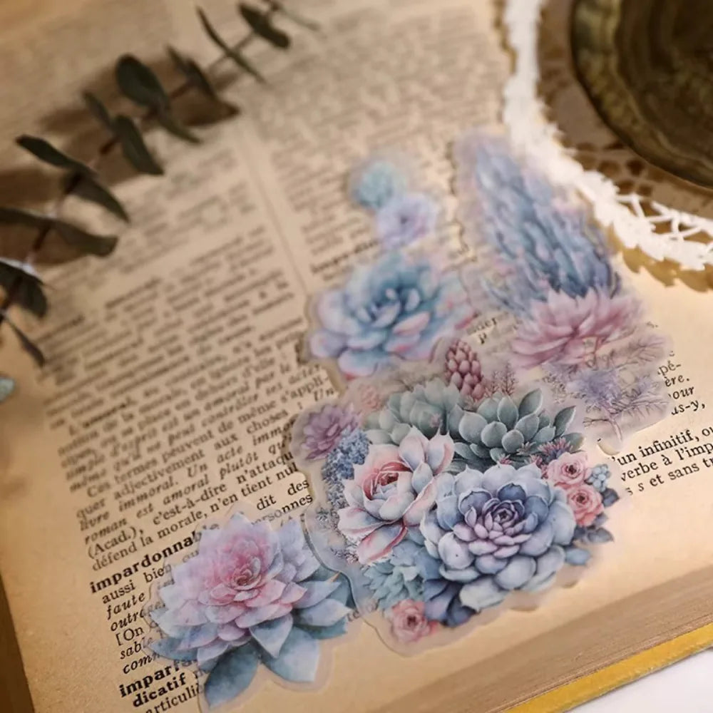 Succulent Vellum Stickers | Matte Botanical Journaling