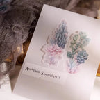 Succulent Vellum Stickers | Matte Botanical Journaling