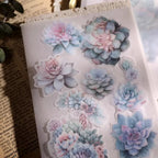 Succulent Vellum Stickers | Matte Botanical Journaling