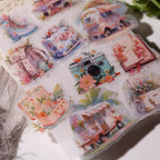 Sommerreise-Pergamentsticker – Ephemera-Sticker