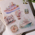 Sommerreise-Pergamentsticker – Ephemera-Sticker