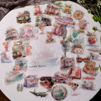 Sommerreise-Pergamentsticker – Ephemera-Sticker