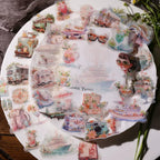 Sommerreise-Pergamentsticker – Ephemera-Sticker