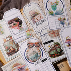 Sommerreise-Pergamentsticker – Ephemera-Sticker