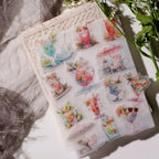 Sommerreise-Pergamentsticker – Ephemera-Sticker