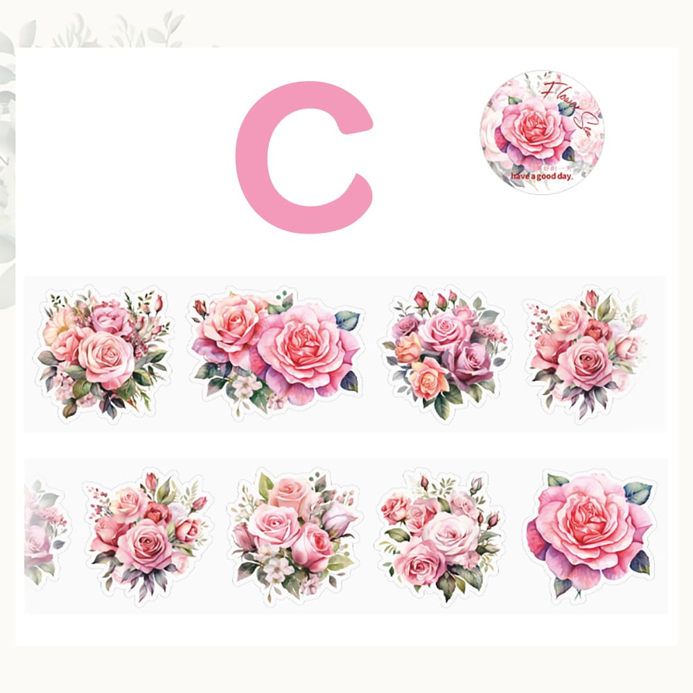 Sunflower Rose Floral PET Tape