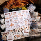 Thank You Typography UV DTF Sticker Transfers | for Cups, Cards & Gift Wrapping
