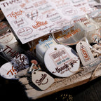 Thank You Typography UV DTF Sticker Transfers | for Cups, Cards & Gift Wrapping