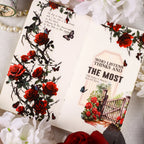 Thorned Rose PET Washi Tape | Gothic Vintage Rose Floral Journaling Tape