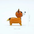 Figurines en Verre Soufflé Artisanales – Corgi Décoratif pour Bureau, Idée Cadeau