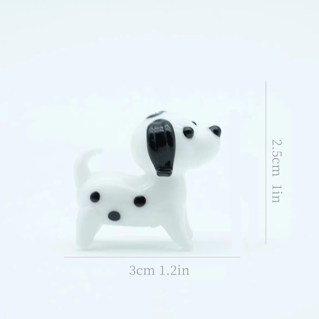 Figurines en Verre Soufflé Artisanales – Corgi Décoratif pour Bureau, Idée Cadeau
