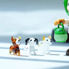 Figurines en Verre Soufflé Artisanales – Corgi Décoratif pour Bureau, Idée Cadeau