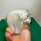 Petite figurine d'ours polaire en verre – Animal en verre fait main par un artisan