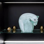 Petite figurine d'ours polaire en verre – Animal en verre fait main par un artisan