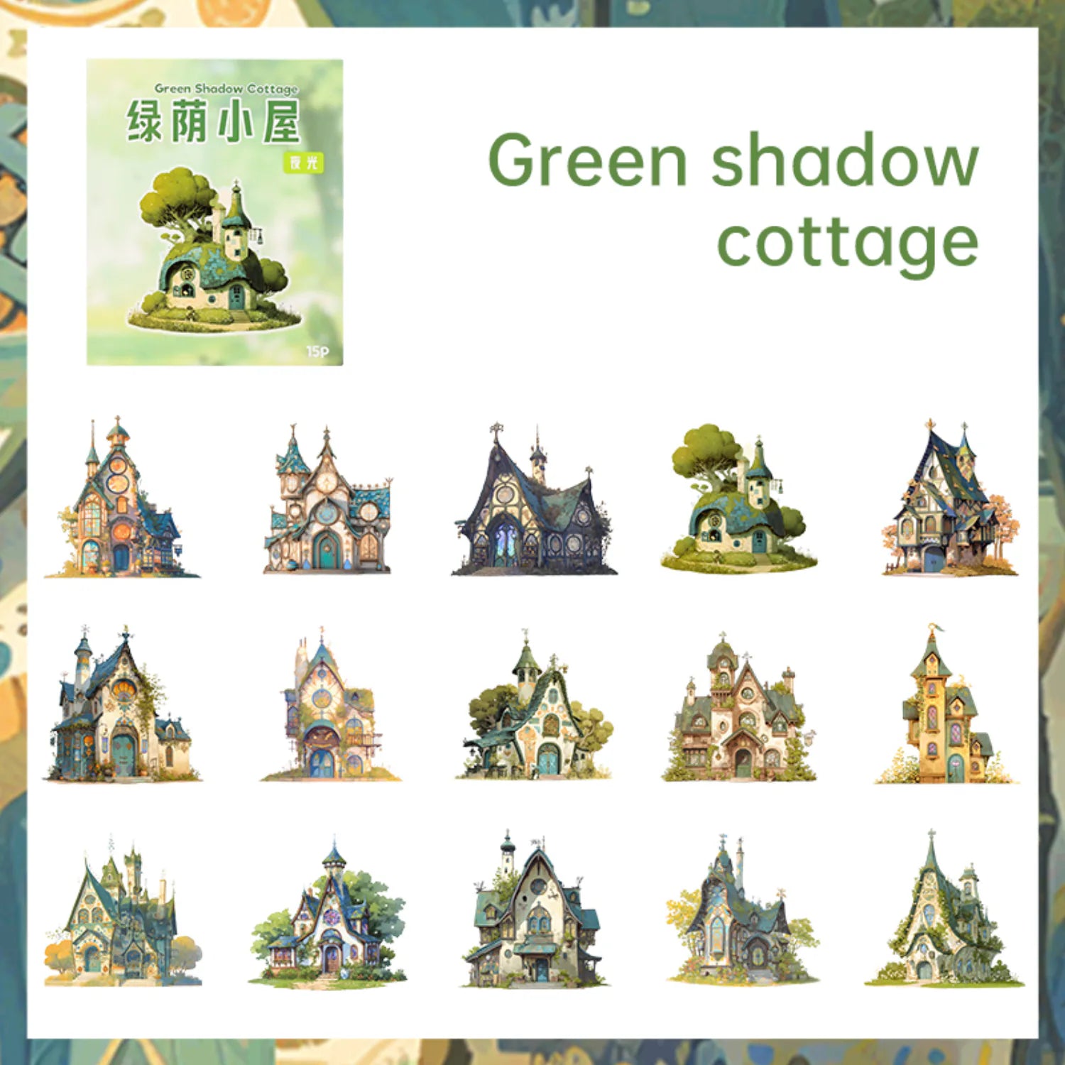 Autocollants Mini-Maisons | Autocollants Scrapbooking Style Cottage