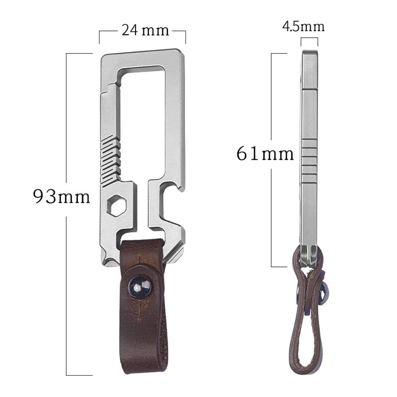 Titanium EDC Carabiner Keychain Multi-Tool