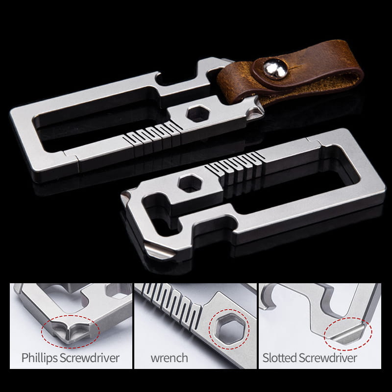 Titanium EDC Carabiner Keychain Multi-Tool