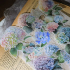 Translucent Hydrangea Vellum Stickers | Soft Botanical Floral Journaling Set